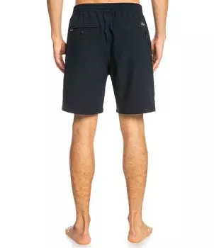 Эластичная талия Quiksilver Oceanmade 18 Шорты с внешним швом, черный