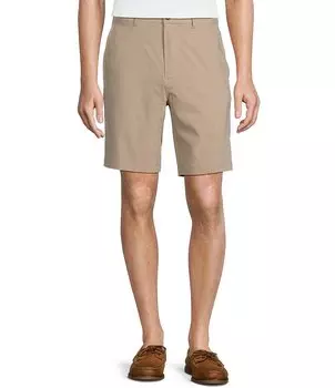 Эластичная ткань Roundtree & Yorke Big & Tall Performance, классический крой, плоская передняя часть, 9 И 11Теплые шорты, бежевый