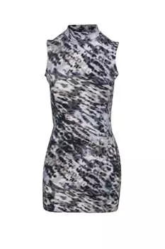Эластичное мини-платье с животным принтом Conquista, мультиколор