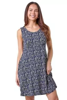 Эластичное платье с принтом Petite Heart Roman, синий