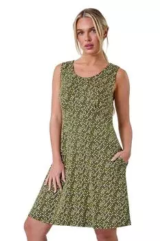 Эластичное платье с принтом Petite Heart Roman, коричневый