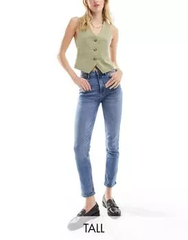 Эластичные эластичные джинсы средней степени стирки Stradivarius Tall
