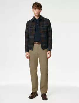 Эластичные брюки чинос обычного кроя Marks & Spencer