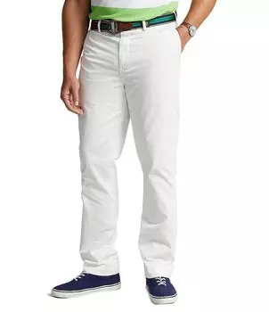 Эластичные брюки-чиносы Polo Ralph Lauren Big & Tall с плоской передней частью, белый
