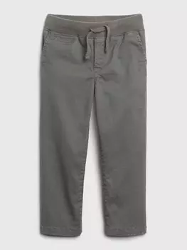 Эластичные брюки цвета хаки Gap, серый