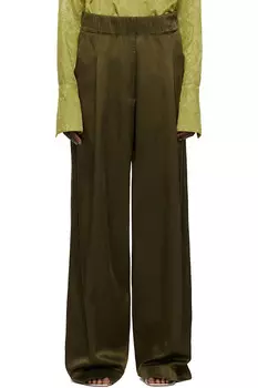 Эластичные брюки Dries Van Noten, хаки