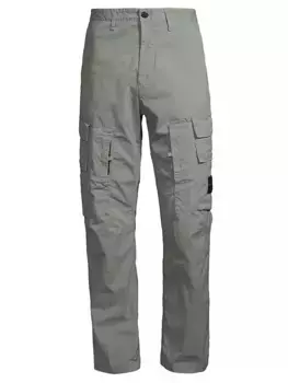 Эластичные брюки-карго Stone Island, цвет sage