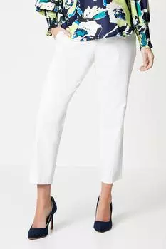 Эластичные брюки-сигареты Petite с поясом Wallis, белый