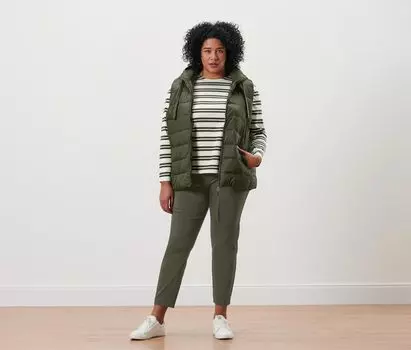 Эластичные брюки Tchibo, оливково-зеленый