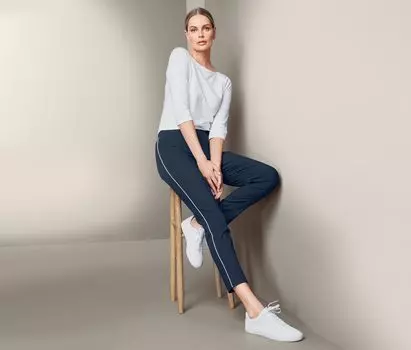 Эластичные брюки Tchibo, темно-синий