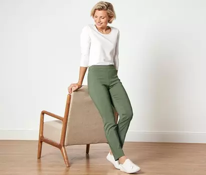 Эластичные брюки Tchibo, зеленый