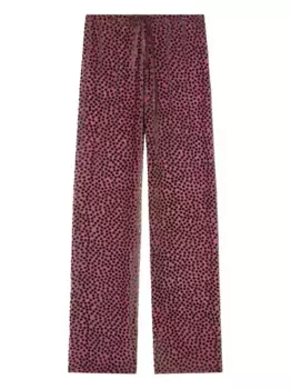 Эластичные брюки в горошек DRIES VAN NOTEN, розовый