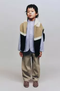 Эластичные брюки ZARA, камень