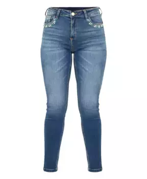 Эластичные джинсы узкого кроя с ремешком Kocca, синий