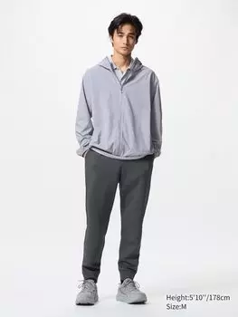 Эластичные джоггеры Uniqlo, цвет 08 серый