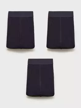 Эластичные хлопковые боксерские шорты Mango, темно-синий