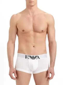 Эластичные хлопковые плавки Emporio Armani, белый