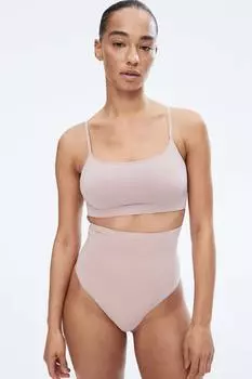 Эластичные и моделирующие трусики-танга устойчивой формы H&M, розовый