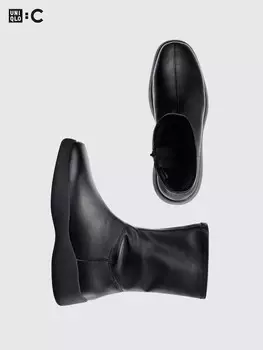 Эластичные короткие сапоги Uniqlo, черный