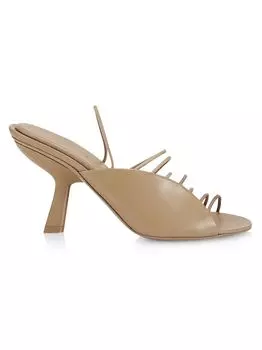 Эластичные кожаные сандалии Altaire FERRAGAMO, бежевый