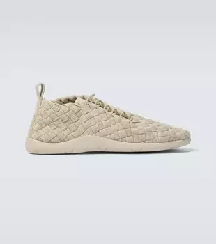 Эластичные кроссовки Plat Intreccio Bottega Veneta, бежевый