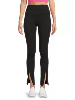 Эластичные леггинсы Leti с разрезом спереди Spiritual Gangster, черный