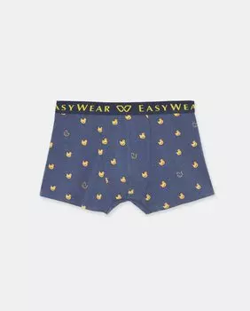 Эластичные мужские боксеры с принтом утки Easy Wear, темно-синий