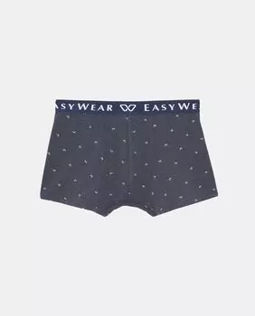 Эластичные мужские боксеры с принтом в горошек Easy Wear, темно-синий