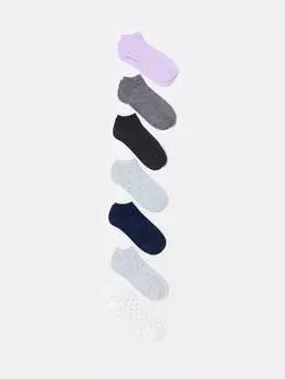 Эластичные носки для обуви в упаковке из семи пар Ovs, цвет purple/grey