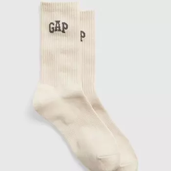 Эластичные носки с логотипом Gap, экрю
