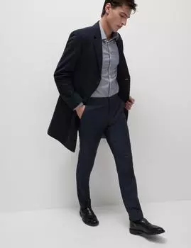 Эластичные облегающие брюки Marks & Spencer, темно-синий