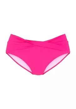 Эластичные плавки бикини Lolo с V-образным вырезом для женщин LASCANA, розовый