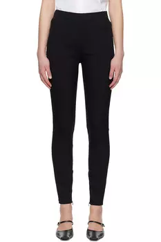 Эластичные поплиновые брюки-леггинсы Marni Symbol Marni, черный