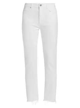 Эластичные прямые джинсы Cindy с высокой посадкой Paige, белый