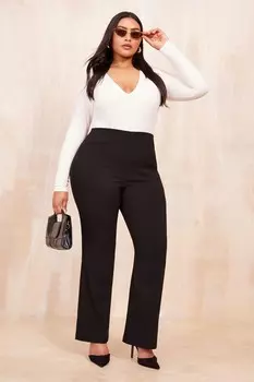 Эластичные расклешенные брюки, облегающие фигуру Friends Like These, черный