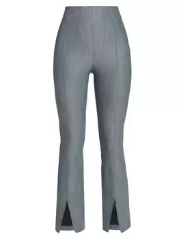 Эластичные расклешенные укороченные джинсы Laurie с высокой посадкой Cinq Sept, индиго