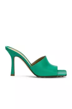Эластичные сандалии-мюли Bottega Veneta, цвет Acid Turquoise