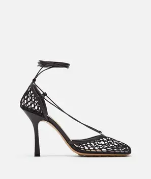 Эластичные сандалии на шнуровке Bottega Veneta, черный