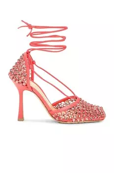 Эластичные сандалии на шнуровке Web Sparkle Bottega Veneta, цвет Sunburst