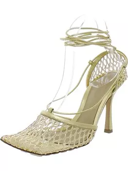 ЭЛАСТИЧНЫЕ САНДАЛИИ Женские нарядные туфли с ремешками Bottega Veneta, золото