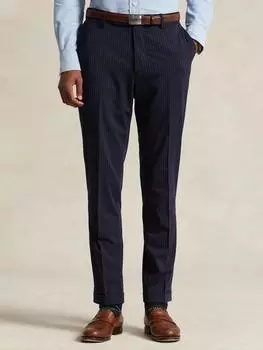 Эластичные саржевые брюки performance Ralph Lauren, цвет Navy/Grey