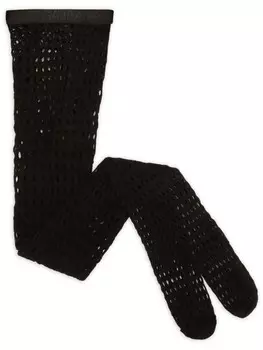 Эластичные сетчатые колготки с логотипом Dolce & Gabbana, черный