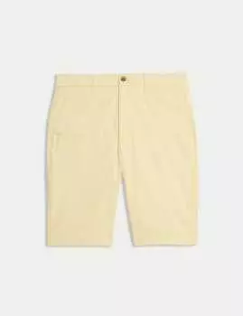 Эластичные шорты-чиносы Regular Fit Marks & Spencer, бледно-желтый