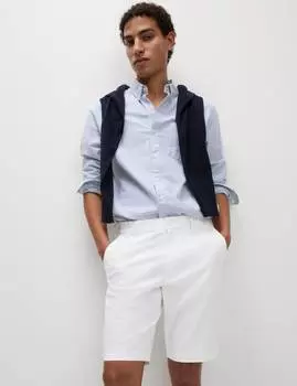 Эластичные шорты-чиносы Regular Fit Marks & Spencer, белый