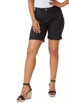 Эластичные шорты для миниатюрных размеров с загнутым краем Roman, черный