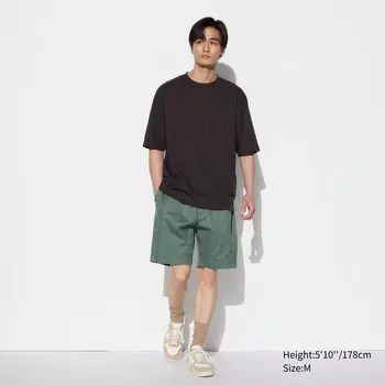 Эластичные шорты DRY UNIQLO, зеленый