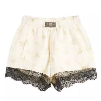 Эластичные шорты хаботай из вискозы с принтом Ganni, белый