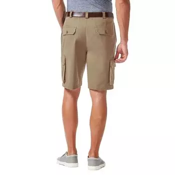 Эластичные шорты-карго прямого кроя с плоской передней частью Big & Tall Haggar, синий