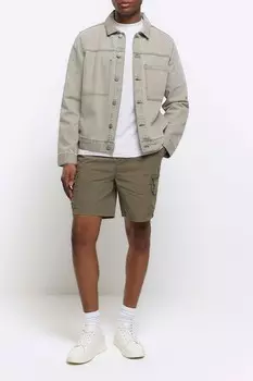 Эластичные шорты-карго River Island, зеленый