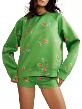 Эластичные шорты с клубничным принтом Cynthia Rowley, мультиколор